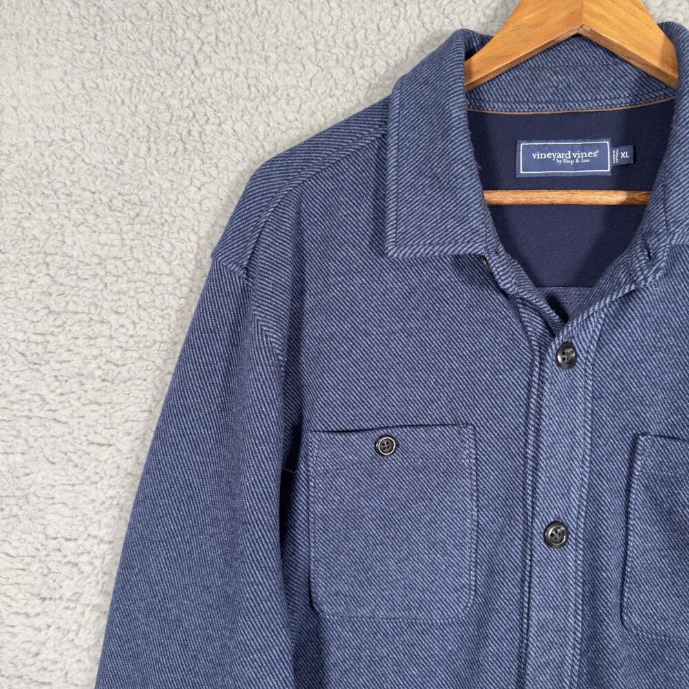 Vineyard Vines Mens XL Blue Calmwater Shirt Jacket Shacket Button Up - Picture 2 of 10